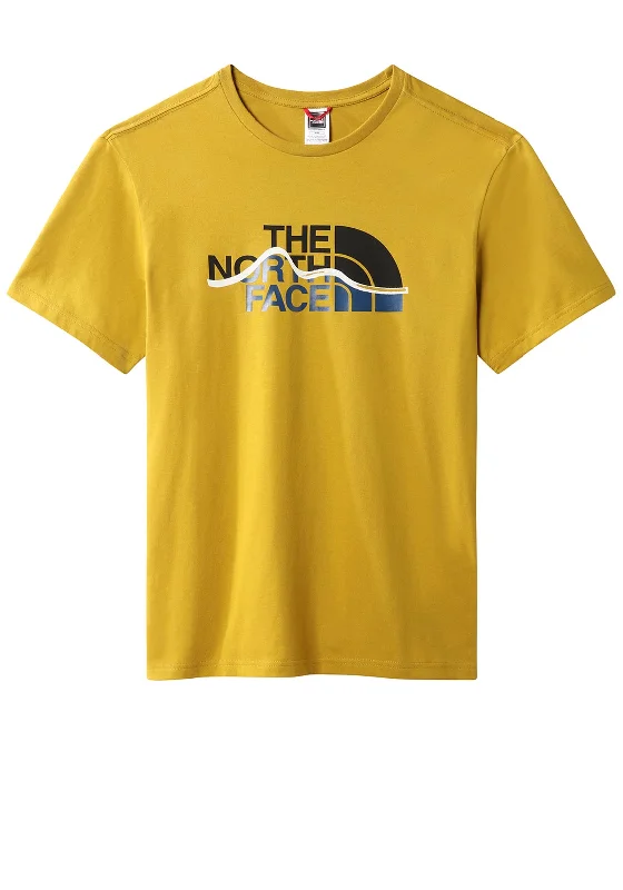 The North Face Mens Mountain Line T-Shirt, Mineral Gold