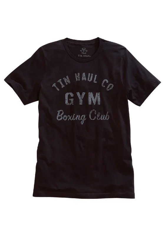 Tin Haul Mens Boxing Club Grey 100% Cotton S/S T-Shirt