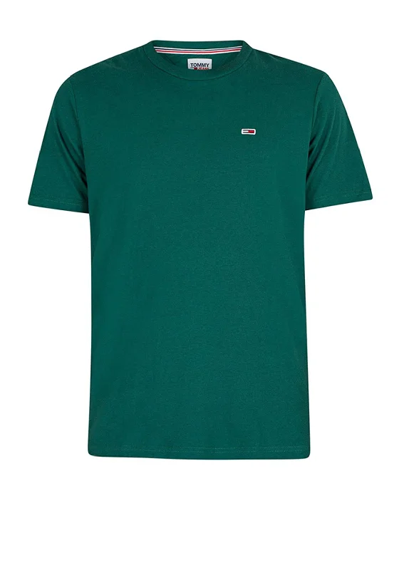 Tommy Jeans Classic Jersey Crew Neck T-Shirt, Dark Turf Green