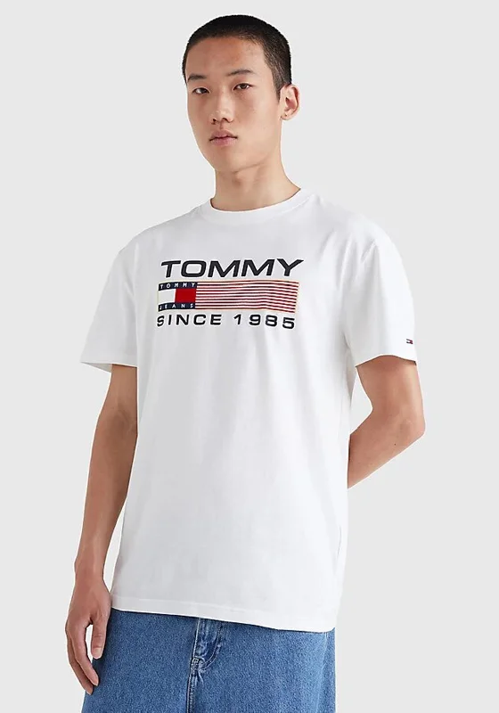 Tommy Jeans Athletic Twisted Logo T-Shirt, White