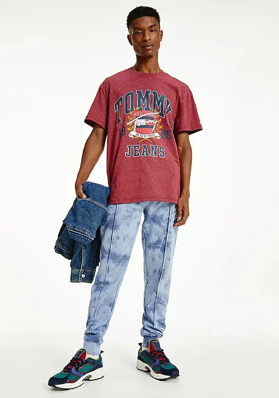 Tommy Jeans Vintage Logo Washed T-Shirt, Bing Cherry