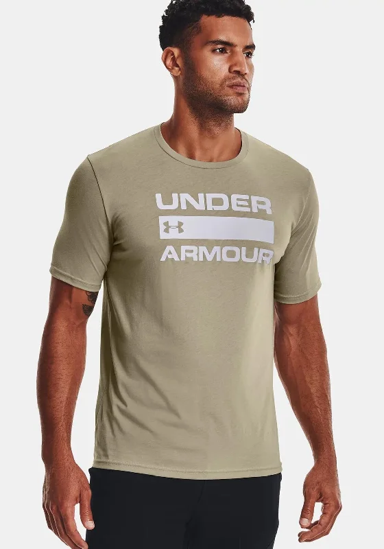 Under Armour Team Issue Wordmark T-Shirt, Khaki Grey