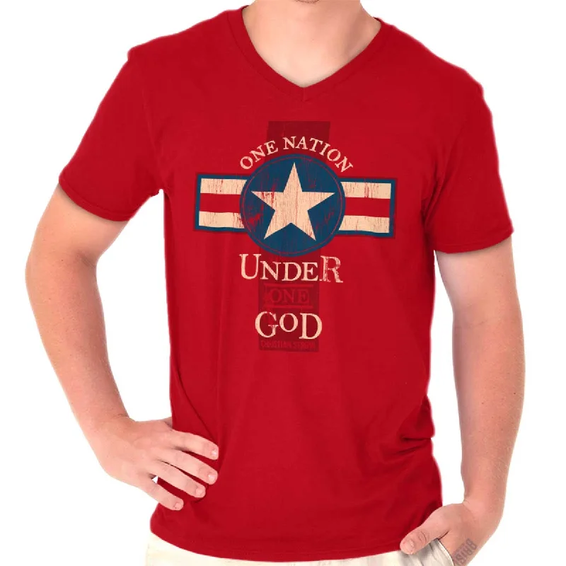 Under God V-Neck T Shirt