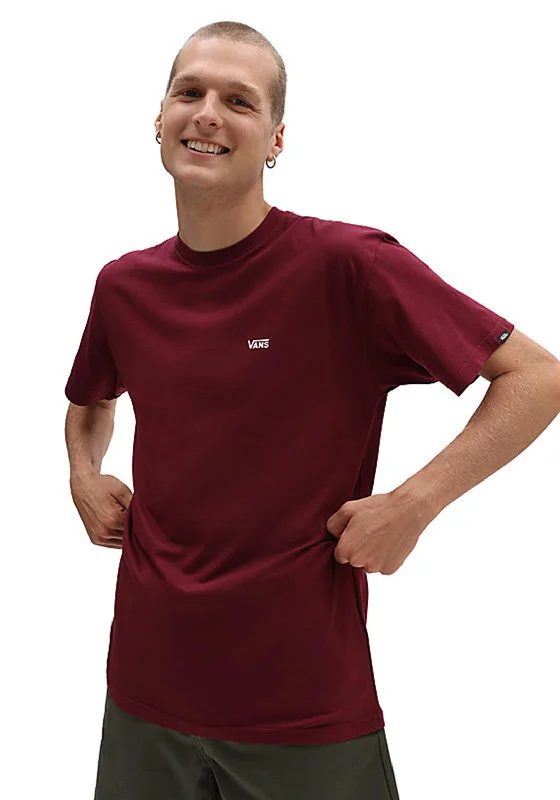 Vans Left Chest Logo T-Shirt, Burgundy