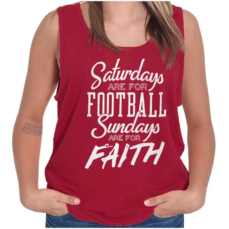 Weekend Football & Faith Tank Top