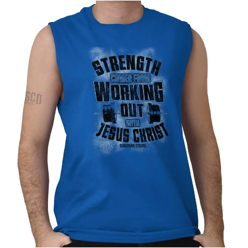 Working Out With Christ Sleeveless T-Shirt