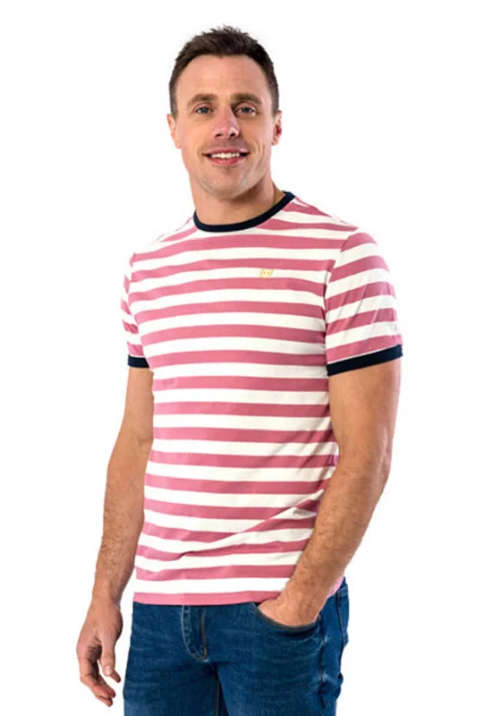 XV Kings by Tommy Bowe Tullamore T-Shirt, Mauve Stripe